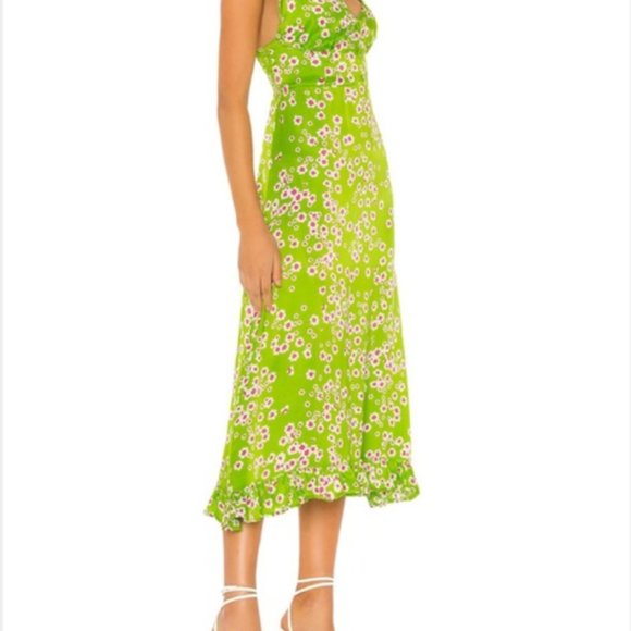 Emili Sun Dress in Le Bon Floral & Apple Green (Size Medium) - Picture 3 of 5